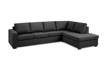 Crazy 4-seters Høyrevendt L-formet Sjeselongsofa i Stoff - Mørk grå - Møbler - Sofaer - Sofa med sjeselong