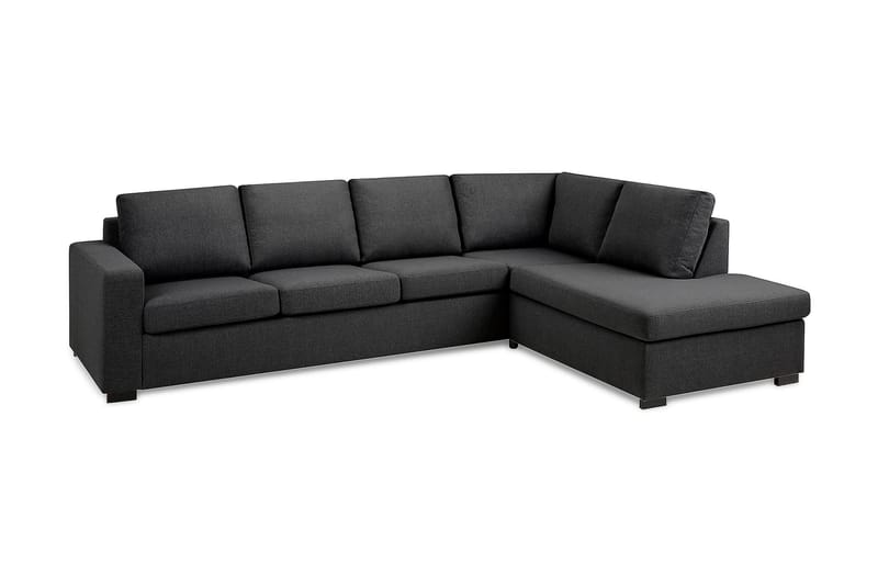 Crazy 4-seters Høyrevendt L-formet Sjeselongsofa i Stoff - Mørk grå - Møbler - Sofaer - Sofa med sjeselong