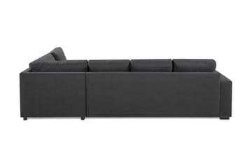 Crazy 4-seters Høyrevendt L-formet Sjeselongsofa i Stoff - Mørk grå - Møbler - Sofaer - Sofa med sjeselong
