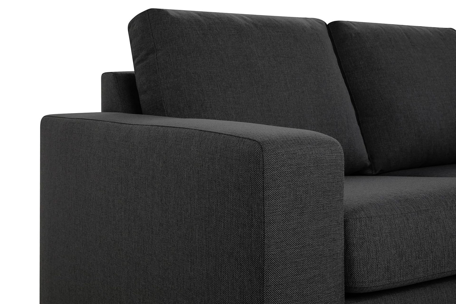 Crazy 4-seters Høyrevendt L-formet Sjeselongsofa i Stoff - Mørk grå - Møbler - Sofaer - Sofa med sjeselong