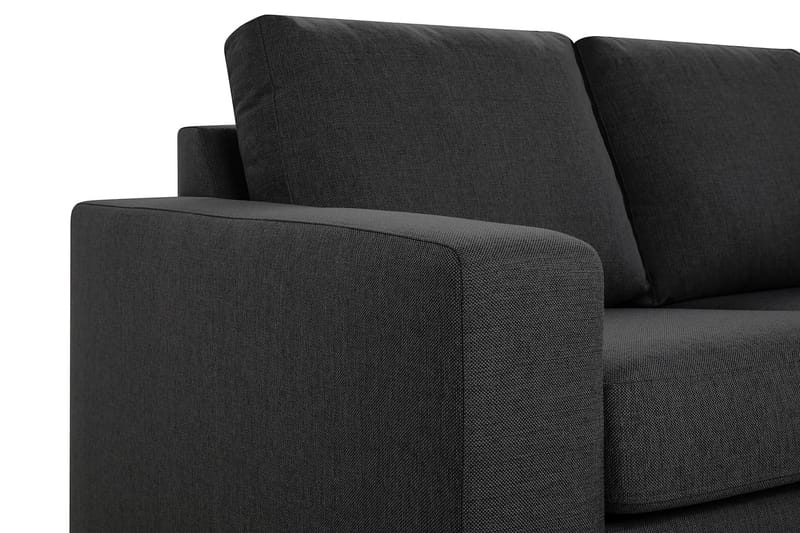 Crazy 4-seters Høyrevendt L-formet Sjeselongsofa i Stoff - Mørk grå - Møbler - Sofaer - Sofa med sjeselong