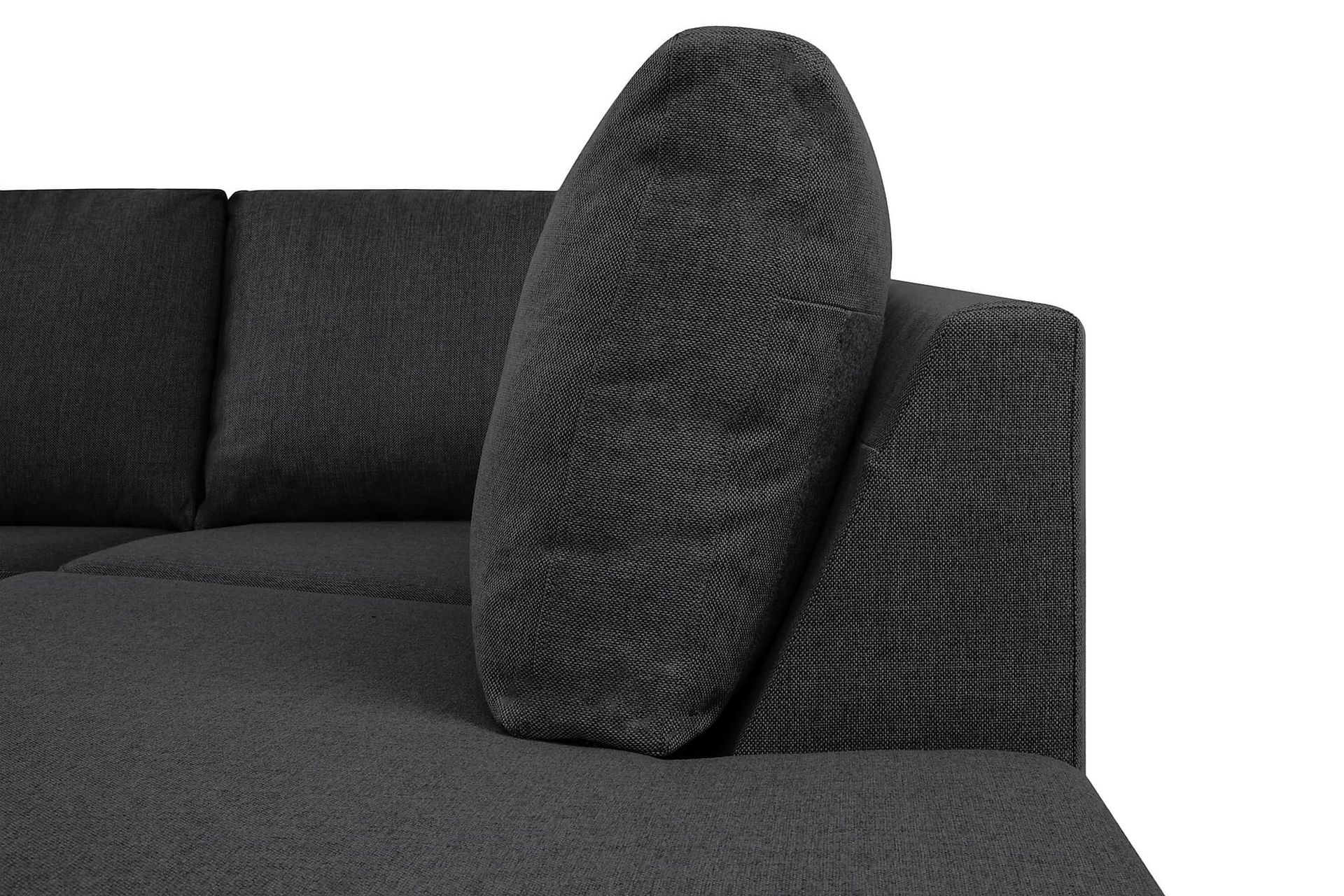 Crazy 4-seters Høyrevendt L-formet Sjeselongsofa i Stoff - Mørk grå - Møbler - Sofaer - Sofa med sjeselong