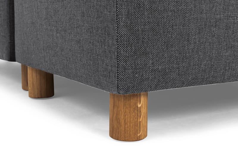 Crazy 4-seters Høyrevendt L-formet Sjeselongsofa i Stoff - Mørk grå - Møbler - Sofaer - Sofa med sjeselong - 3 seters sofa med divan