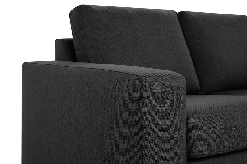 Crazy 4-seters Høyrevendt L-formet Sjeselongsofa i Stoff - Mørk grå - Møbler - Sofaer - Sofa med sjeselong - 3 seters sofa med divan