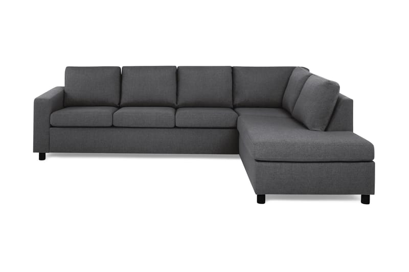 Crazy 4-seters Høyrevendt L-formet Sjeselongsofa i Stoff - Mørk grå - Møbler - Sofaer - Sofa med sjeselong