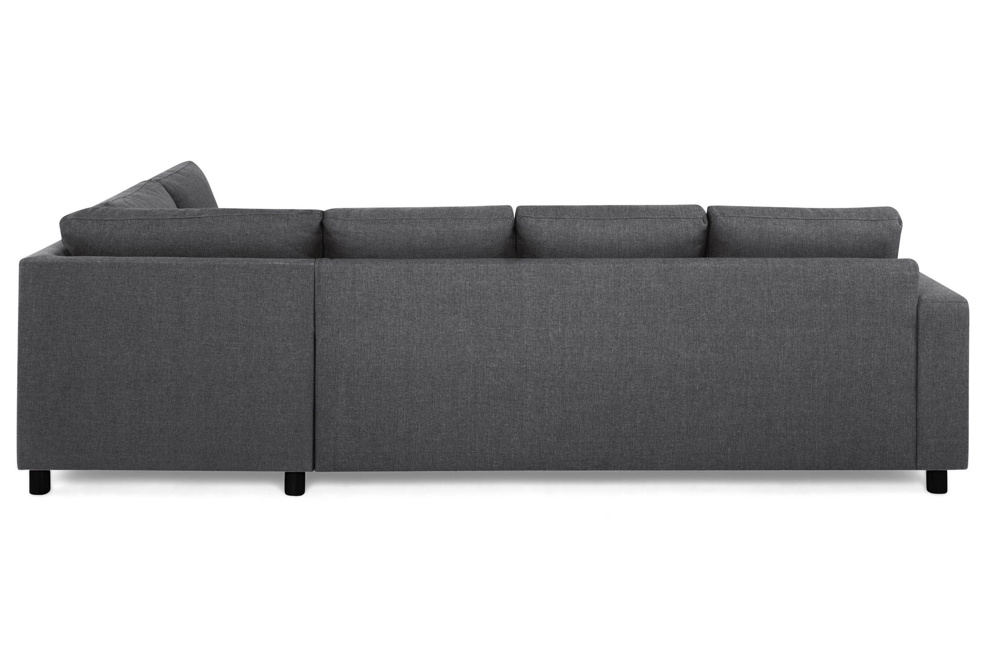 Crazy 4-seters Høyrevendt L-formet Sjeselongsofa i Stoff - Mørk grå - Møbler - Sofaer - Sofa med sjeselong