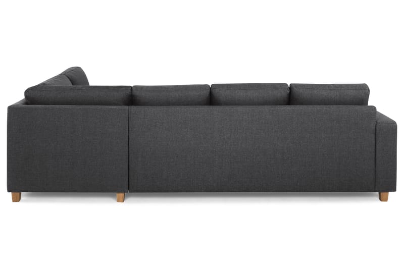 Crazy 4-seters Høyrevendt L-formet Sjeselongsofa i Stoff - Mørk grå - Møbler - Sofaer - Sofa med sjeselong