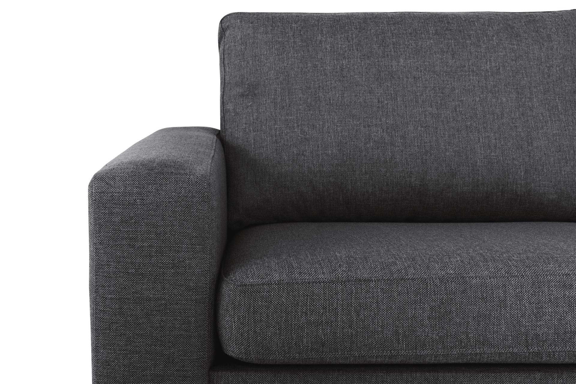 Crazy 4-seters Høyrevendt L-formet Sjeselongsofa i Stoff - Mørk grå - Møbler - Sofaer - Sofa med sjeselong