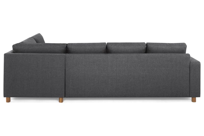 Crazy 4-seters Høyrevendt L-formet Sjeselongsofa i Stoff - Mørk grå - Møbler - Sofaer - Sofa med sjeselong - 3 seters sofa med divan