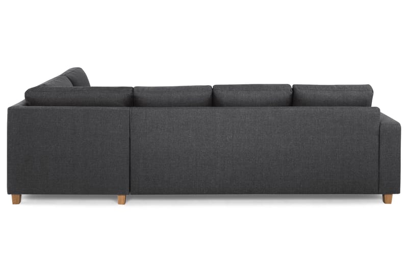 Crazy 4-seters Høyrevendt L-formet Sjeselongsofa i Stoff - Mørk grå - Møbler - Sofaer - Sofa med sjeselong - 3 seters sofa med divan