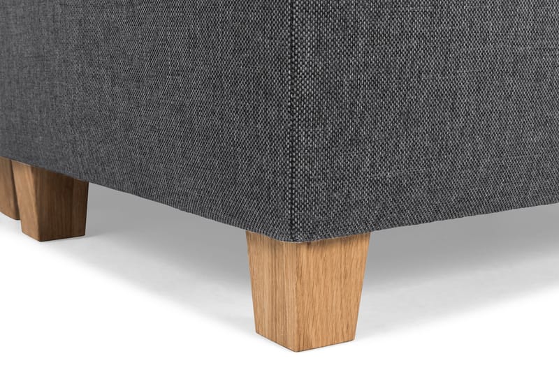 Crazy 4-seters Høyrevendt L-formet Sjeselongsofa i Stoff - Mørk grå - Møbler - Sofaer - Sofa med sjeselong - 3 seters sofa med divan