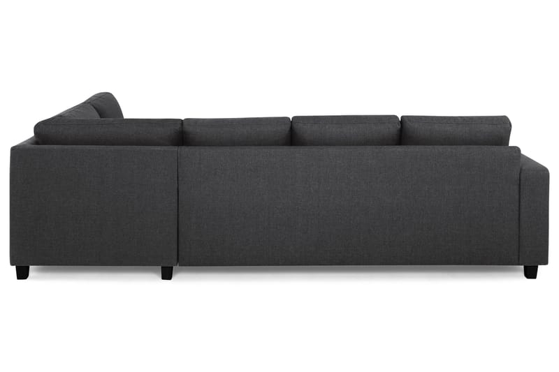 Crazy 4-seters Høyrevendt L-formet Sjeselongsofa i Stoff - Mørk grå - Møbler - Sofaer - Sofa med sjeselong - 3 seters sofa med divan