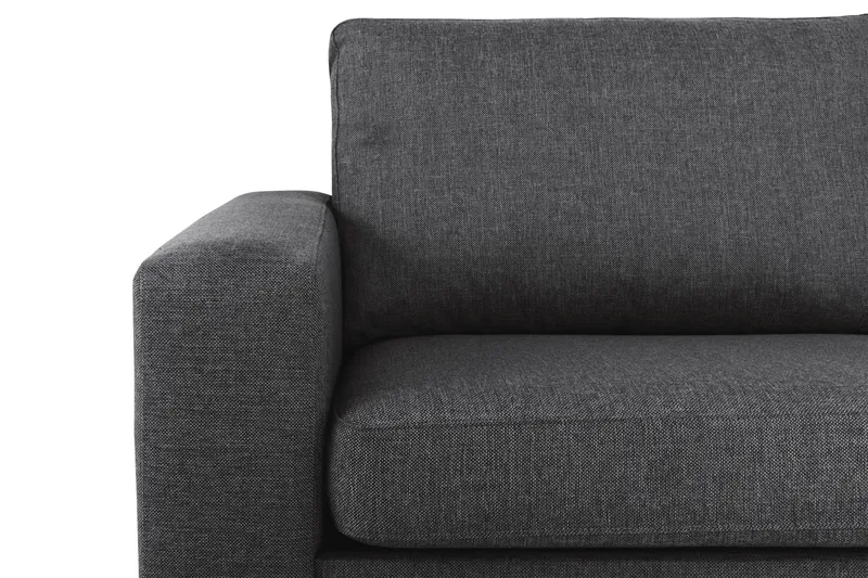 Crazy 4-seters Høyrevendt L-formet Sjeselongsofa i Stoff - Mørk grå - Møbler - Sofaer - Sofa med sjeselong - 3 seters sofa med divan