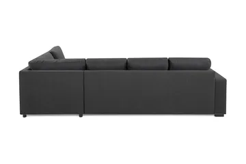 Crazy 4-seters Høyrevendt L-formet Sjeselongsofa i Stoff - Mørkegrå - Møbler - Sofaer - Sofa med sjeselong