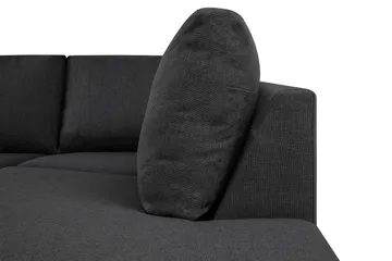 Crazy 4-seters Høyrevendt L-formet Sjeselongsofa i Stoff - Mørkegrå - Møbler - Sofaer - Sofa med sjeselong