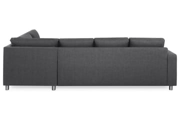Crazy 4-seters Høyrevendt L-formet Sjeselongsofa i Stoff - Mørkegrå - Møbler - Sofaer - Sofa med sjeselong