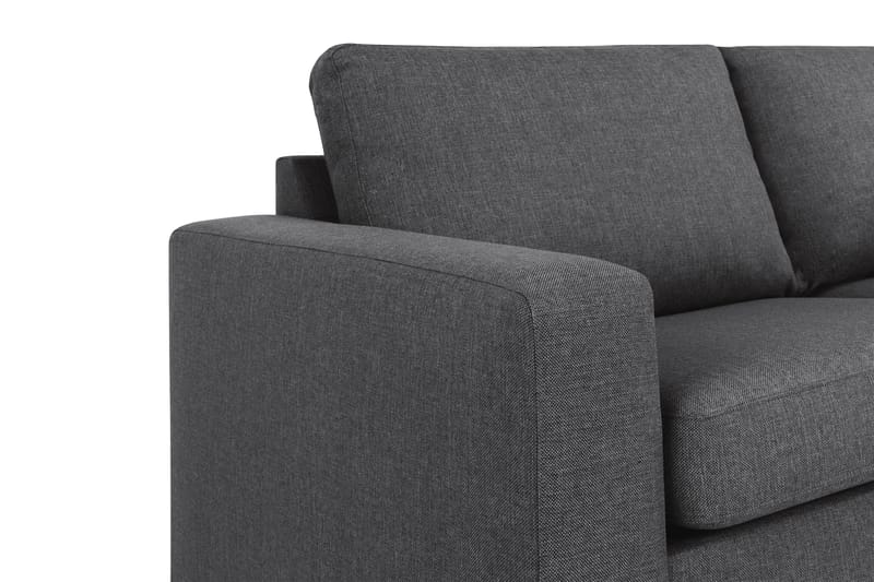 Crazy 4-seters Høyrevendt L-formet Sjeselongsofa i Stoff - Mørkegrå - Møbler - Sofaer - Sofa med sjeselong