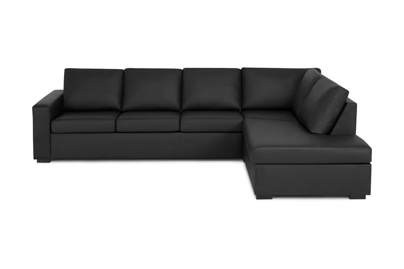 Crazy 4-seters Høyrevendt L-formet Sjeselongsofa i Stoff - Svart - Møbler - Sofaer - Sofa med sjeselong