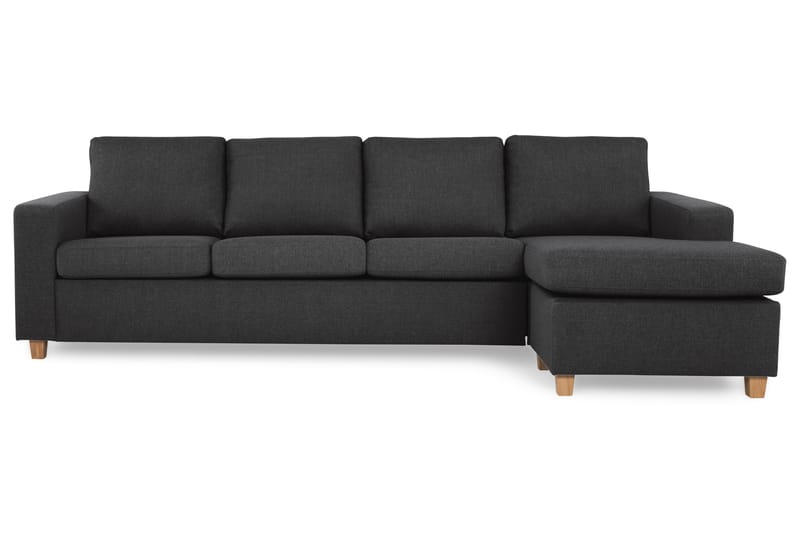 Crazy 4-seters Vendbar L-formet Sjeselongsofa i Stoff - Antrasitt - Møbler - Sofaer - Sofa med sjeselong