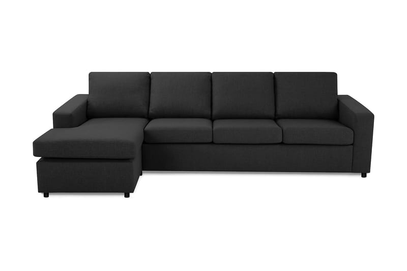 Crazy 4-seters Vendbar L-formet Sjeselongsofa i Stoff - Antrasitt - Møbler - Sofaer - Sofa med sjeselong