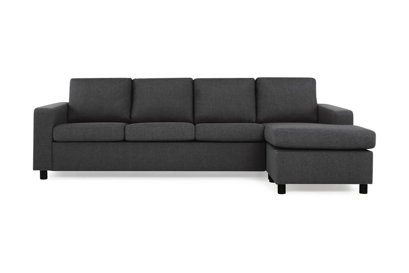 Crazy 4-seters Vendbar L-formet Sjeselongsofa i Stoff - Antrasitt - Møbler - Sofaer - Sofa med sjeselong