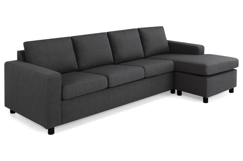Crazy 4-seters Vendbar L-formet Sjeselongsofa i Stoff - Antrasitt - Møbler - Sofaer - Sofa med sjeselong