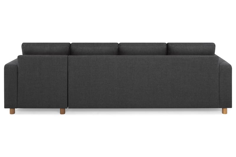 Crazy 4-seters Vendbar L-formet Sjeselongsofa i Stoff - Antrasitt - Møbler - Sofaer - Sofa med sjeselong