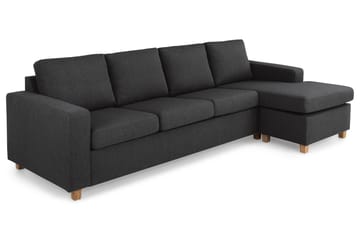 Crazy 4-seters Vendbar L-formet Sjeselongsofa i Stoff - Antrasitt - Møbler - Sofaer - Sofa med sjeselong