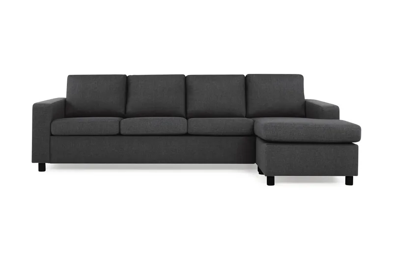 Crazy 4-seters Vendbar L-formet Sjeselongsofa i Stoff - Antrasitt - Møbler - Sofaer - Sofa med sjeselong - 4 seters sofa med divan