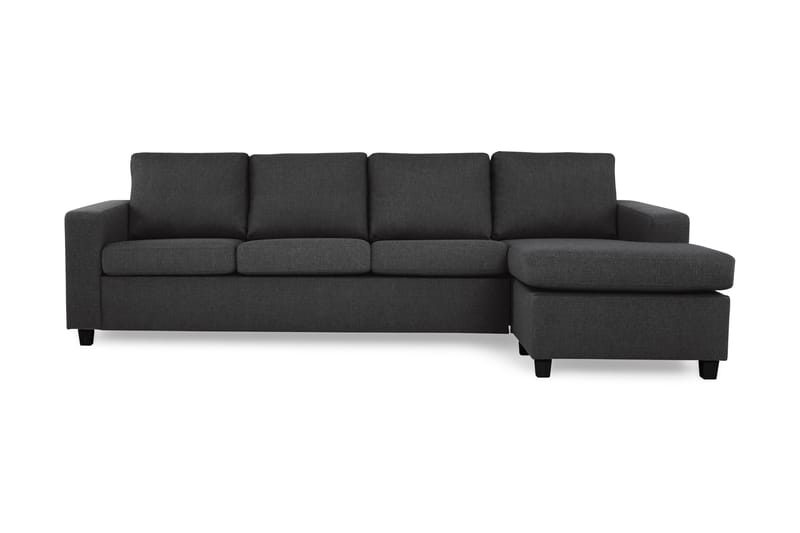 Crazy 4-seters Vendbar L-formet Sjeselongsofa i Stoff - Antrasitt - Møbler - Sofaer - Sofa med sjeselong - 4 seters sofa med divan