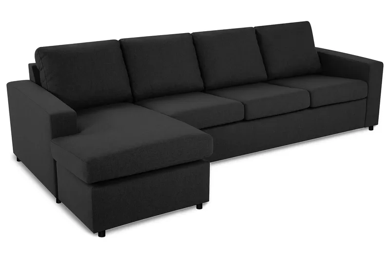 Crazy 4-seters Vendbar L-formet Sjeselongsofa i Stoff - Antrasitt - Møbler - Sofaer - Sofa med sjeselong - 4 seters sofa med divan
