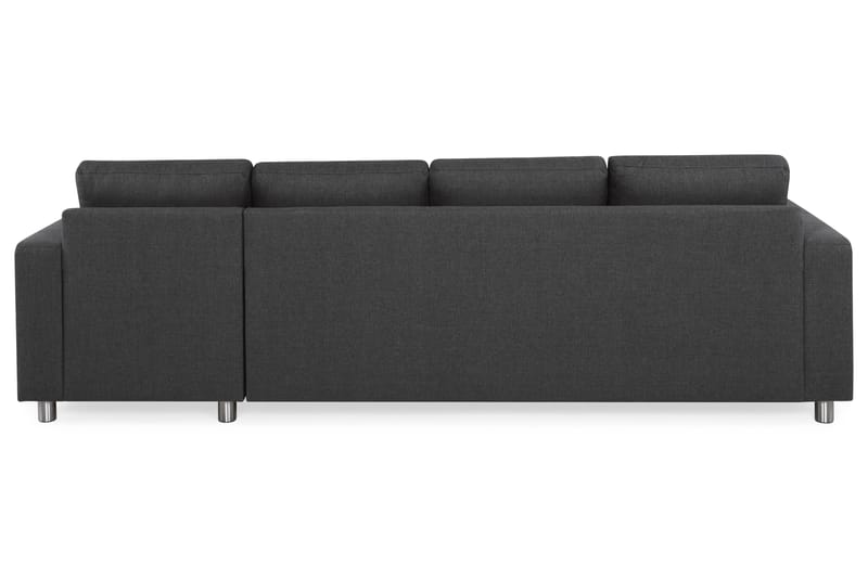 Crazy 4-seters Vendbar L-formet Sjeselongsofa i Stoff - Antrasitt - Møbler - Sofaer - Sofa med sjeselong