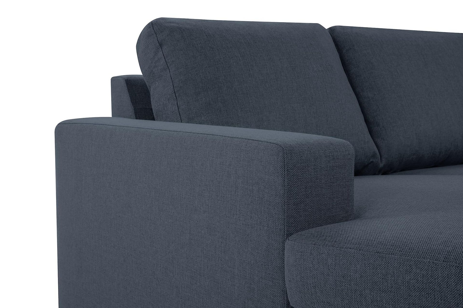 Crazy 4-seters Vendbar L-formet Sjeselongsofa i Stoff - Blå - Møbler - Sofaer - Sofa med sjeselong