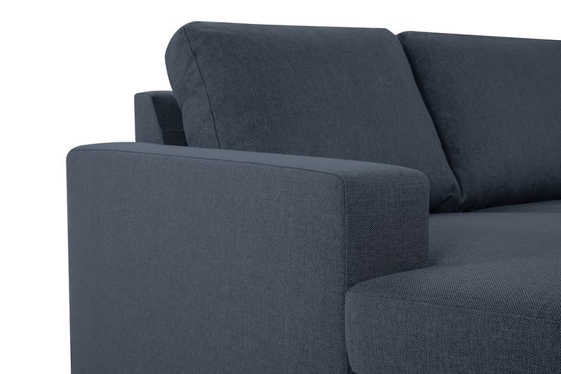 Crazy 4-seters Vendbar L-formet Sjeselongsofa i Stoff - Blå - Møbler - Sofaer - Sofa med sjeselong