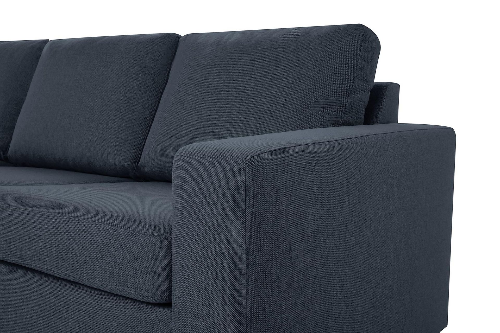 Crazy 4-seters Vendbar L-formet Sjeselongsofa i Stoff - Blå - Møbler - Sofaer - Sofa med sjeselong
