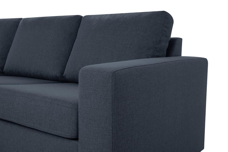 Crazy 4-seters Vendbar L-formet Sjeselongsofa i Stoff - Blå - Møbler - Sofaer - Sofa med sjeselong