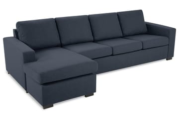 Crazy 4-seters Vendbar L-formet Sjeselongsofa i Stoff - Blå - Møbler - Sofaer - Sofa med sjeselong