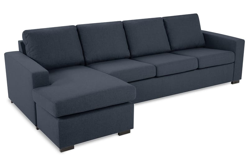 Crazy 4-seters Vendbar L-formet Sjeselongsofa i Stoff - Blå - Møbler - Sofaer - Sofa med sjeselong