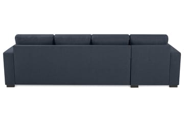 Crazy 4-seters Vendbar L-formet Sjeselongsofa i Stoff - Blå - Møbler - Sofaer - Sofa med sjeselong