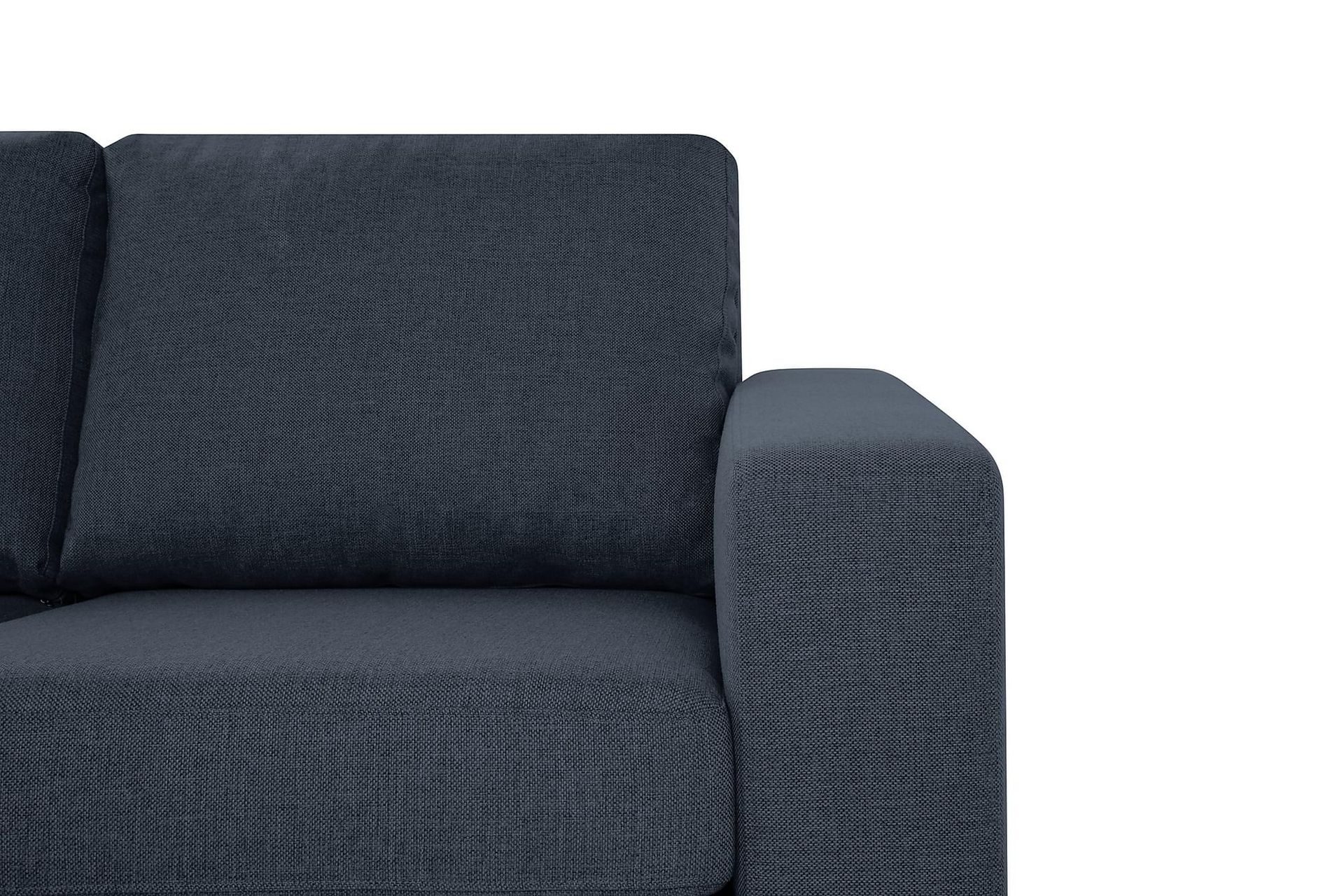 Crazy 4-seters Vendbar L-formet Sjeselongsofa i Stoff - Blå - Møbler - Sofaer - Sofa med sjeselong