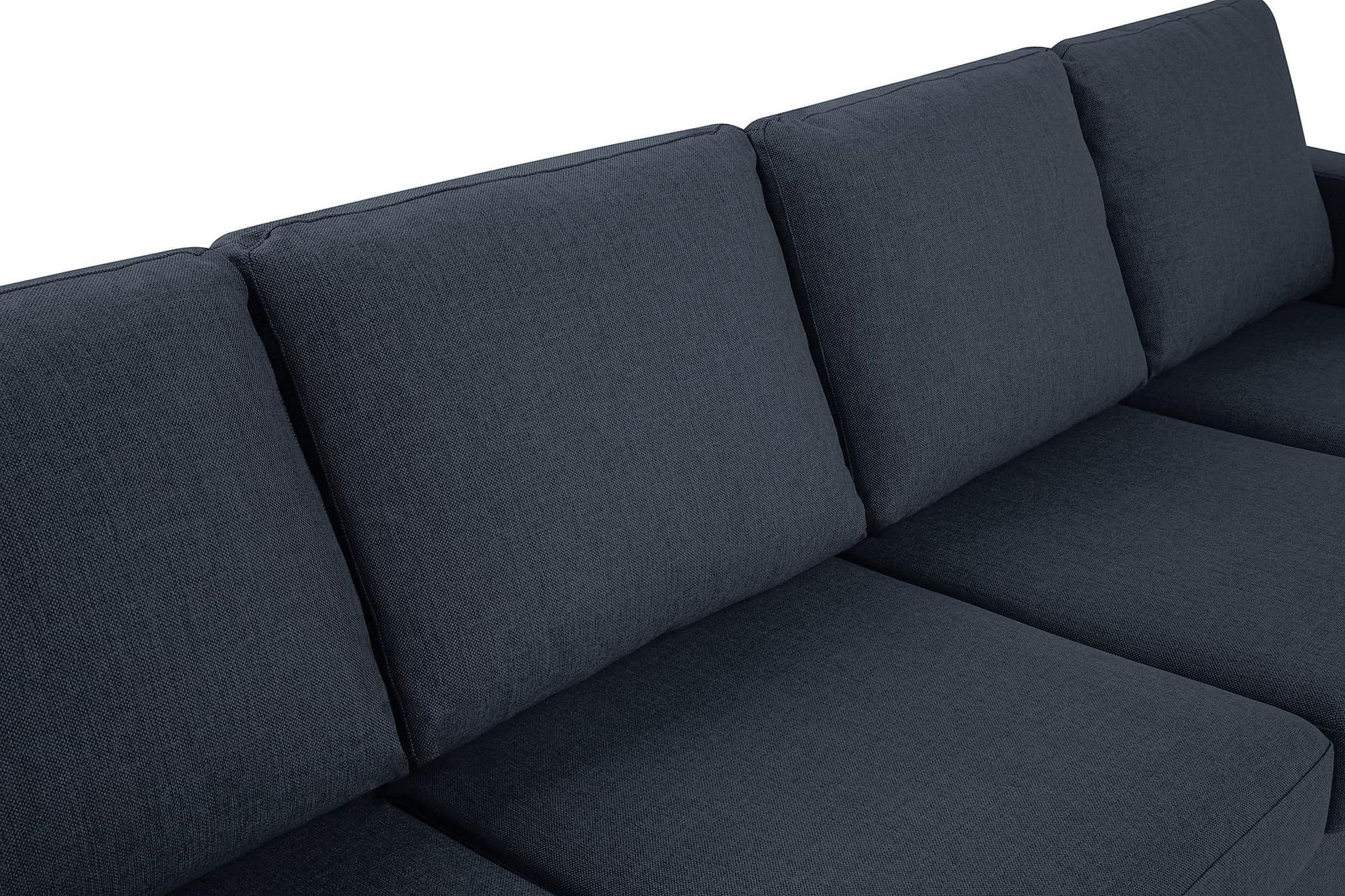 Crazy 4-seters Vendbar L-formet Sjeselongsofa i Stoff - Blå - Møbler - Sofaer - Sofa med sjeselong