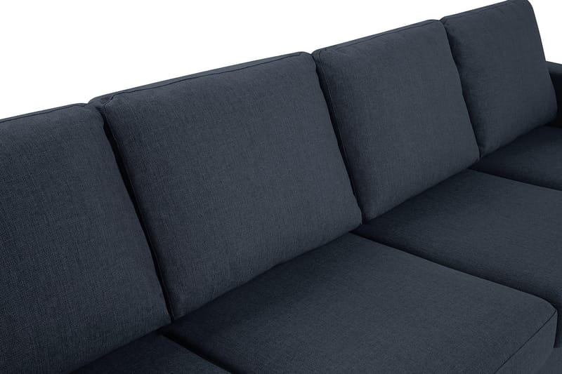 Crazy 4-seters Vendbar L-formet Sjeselongsofa i Stoff - Blå - Møbler - Sofaer - Sofa med sjeselong