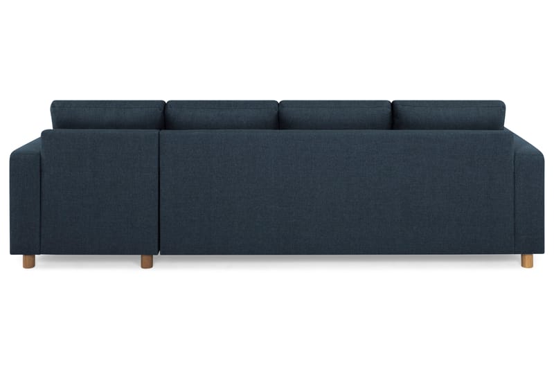 Crazy 4-seters Vendbar L-formet Sjeselongsofa i Stoff - Blå - Møbler - Sofaer - Sofa med sjeselong