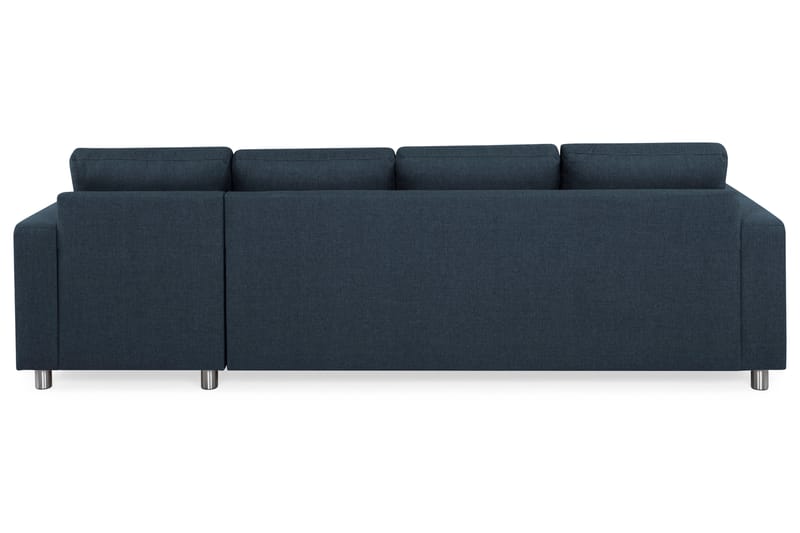 Crazy 4-seters Vendbar L-formet Sjeselongsofa i Stoff - Blå - Møbler - Sofaer - Sofa med sjeselong