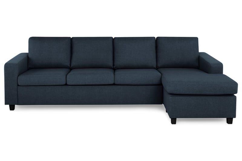 Crazy 4-seters Vendbar L-formet Sjeselongsofa i Stoff - Blå - Møbler - Sofaer - Sofa med sjeselong