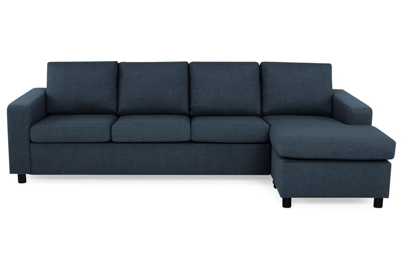 Crazy 4-seters Vendbar L-formet Sjeselongsofa i Stoff - Blå - Møbler - Sofaer - Sofa med sjeselong