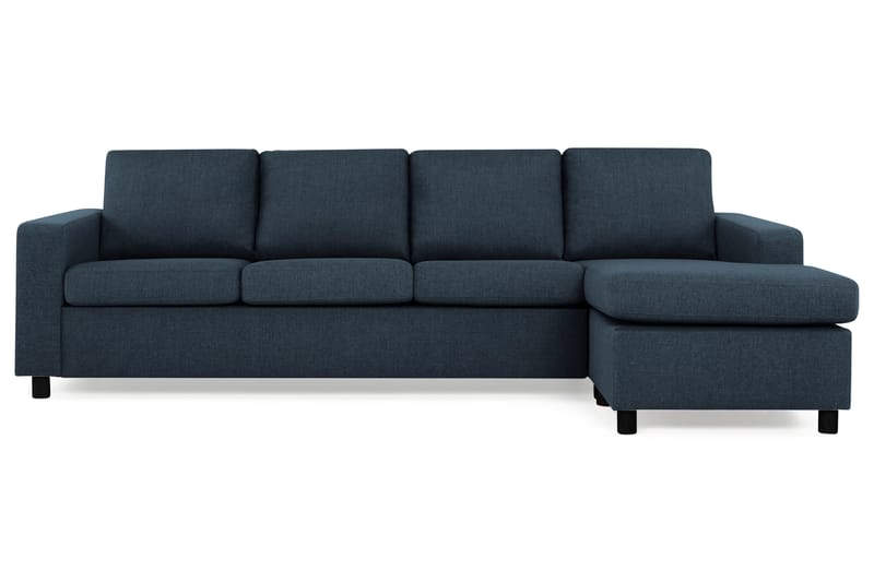 Crazy 4-seters Vendbar L-formet Sjeselongsofa i Stoff - Blå - Møbler - Sofaer - Sofa med sjeselong