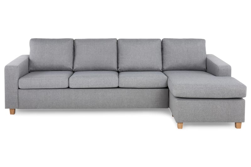 Crazy 4-seters Vendbar L-formet Sjeselongsofa i Stoff - Grå - Møbler - Sofaer - Sofa med sjeselong - 4 seters sofa med divan
