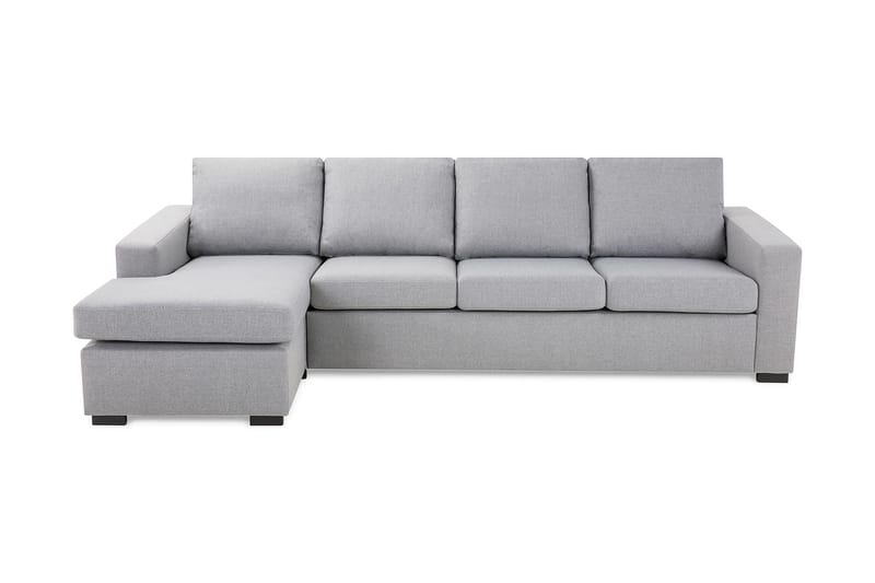 Crazy 4-seters Vendbar L-formet Sjeselongsofa i Stoff - Grå - Møbler - Sofaer - Sofa med sjeselong