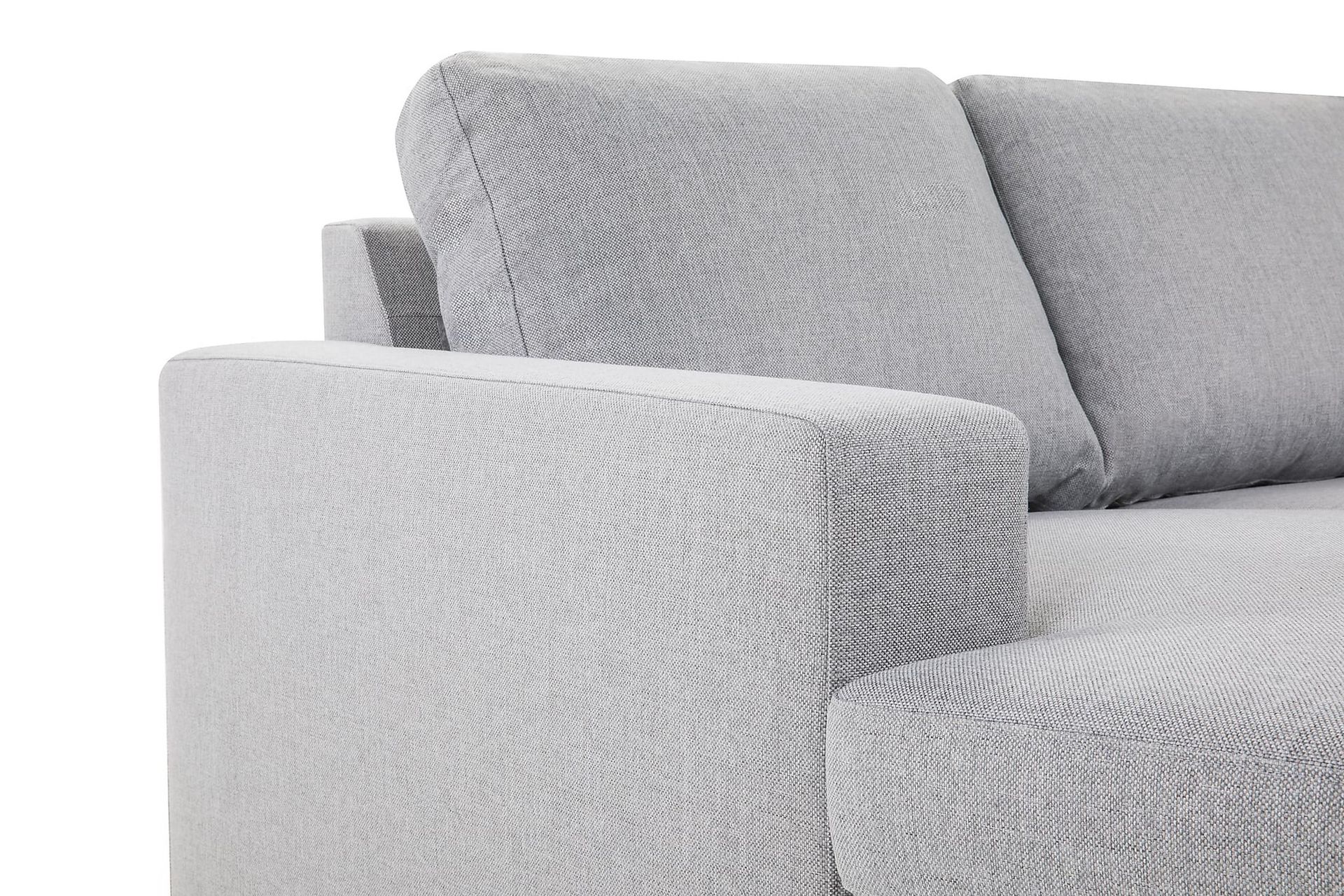 Crazy 4-seters Vendbar L-formet Sjeselongsofa i Stoff - Grå - Møbler - Sofaer - Sofa med sjeselong